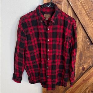 Faded Glory Red and Black Checkered Men's Shirt
